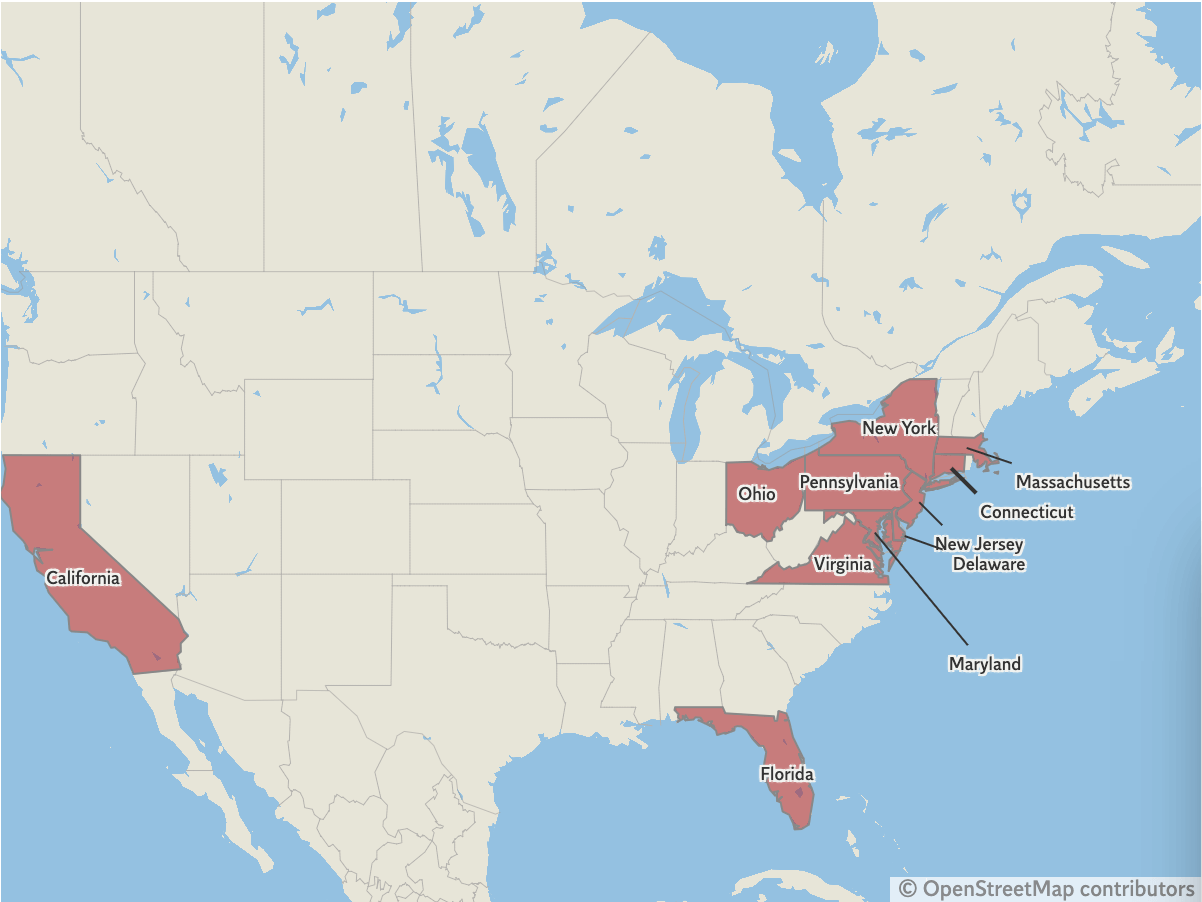 Map of mapped drone sightings